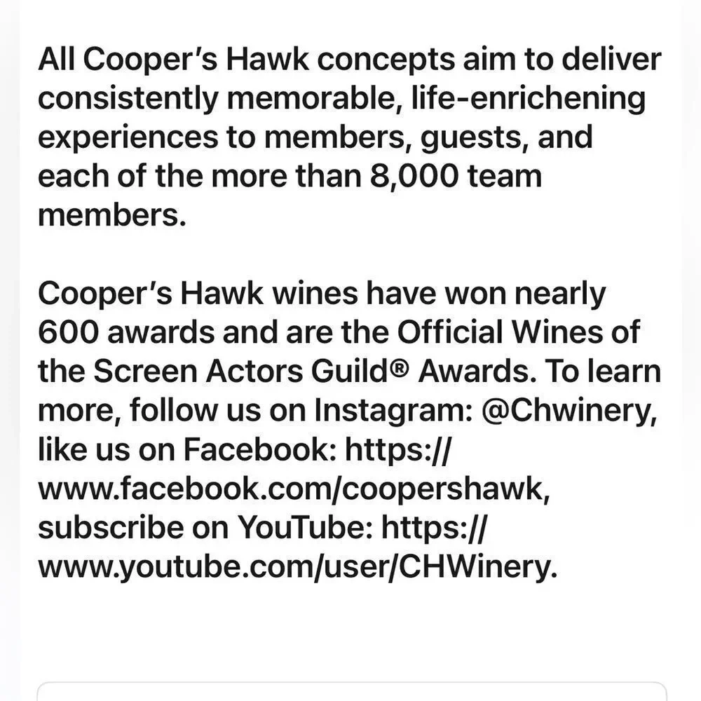 Coopers Hawk Winery And Restaurant Wine Decanter Carafe 32 Ounces Pour Spout EUC